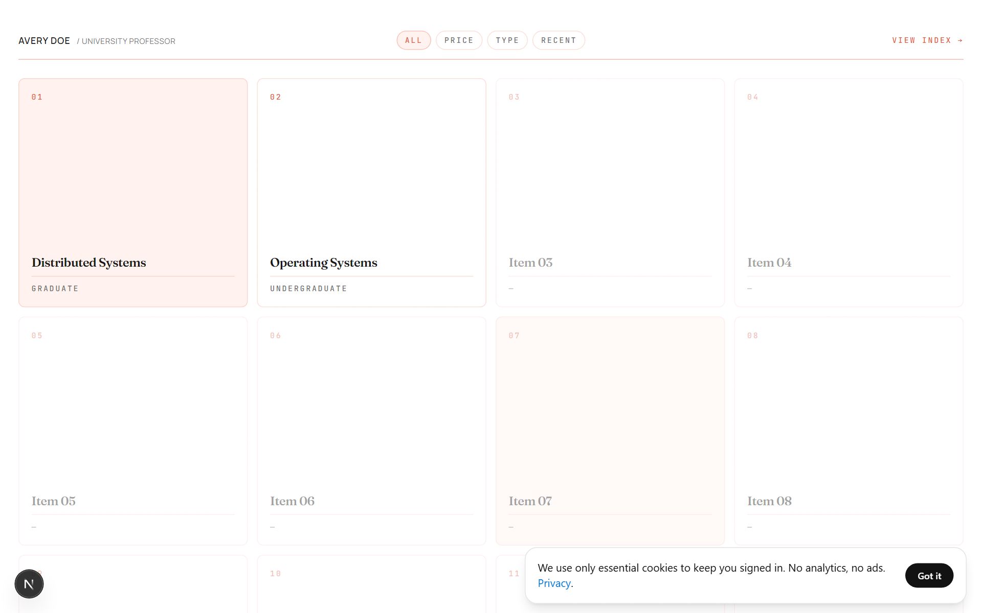 Education — Curriculum