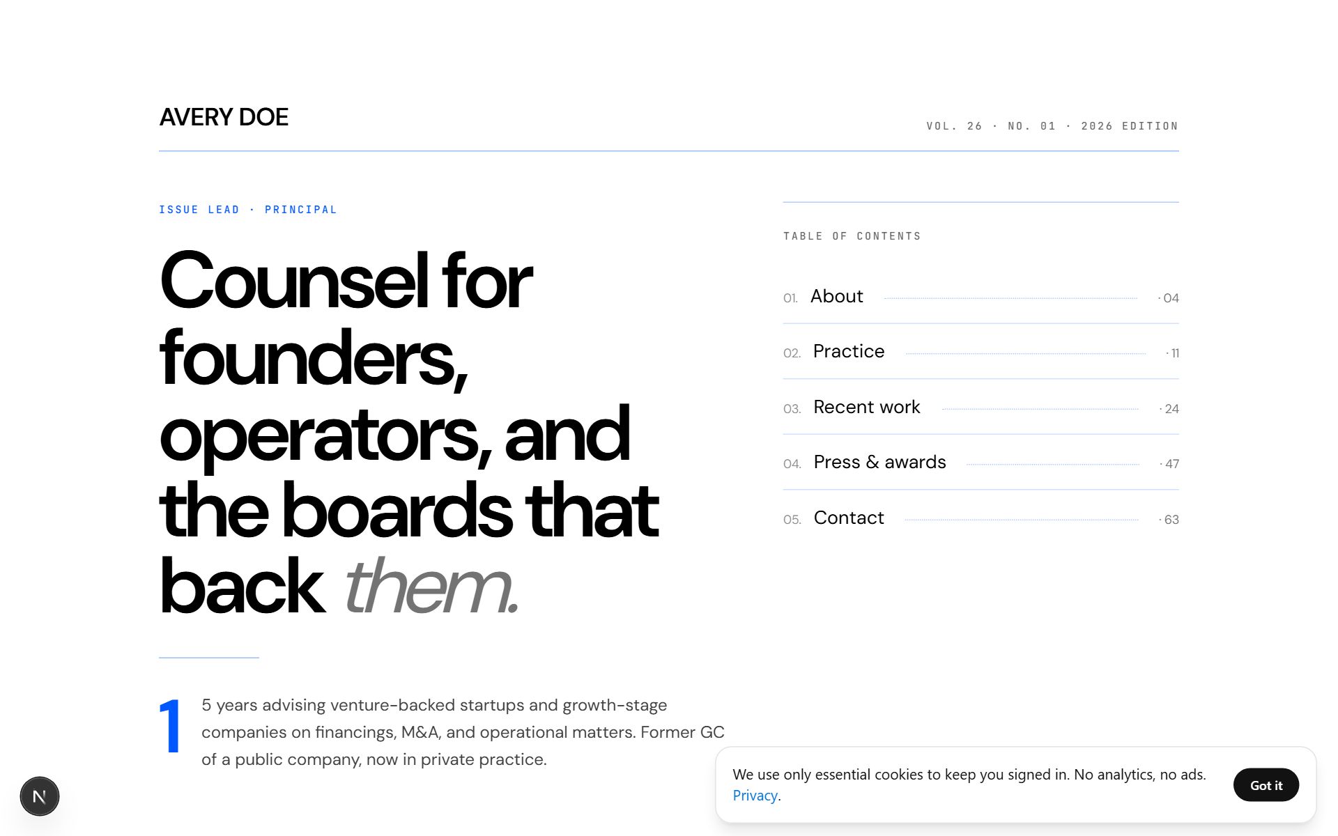 Legal — Corporate Authority